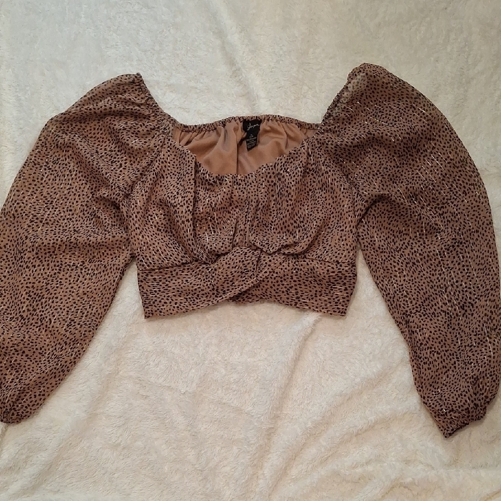 Japna Ladies Large Crop Top Animal Print.